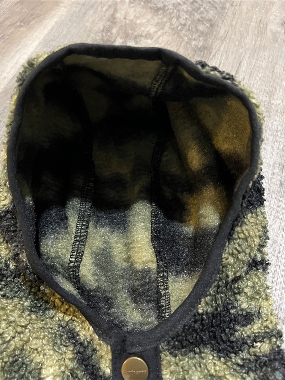 Carhartt Boys Camo Half Snap pullover hoodie size 9M - Picture 3 of 5